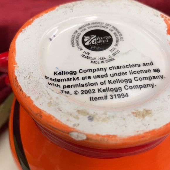 Vintage 2002 Tony the Tiger Ceramic Jar Sugar Bowl with Lid Houston Harvest - Picture 8 of 8